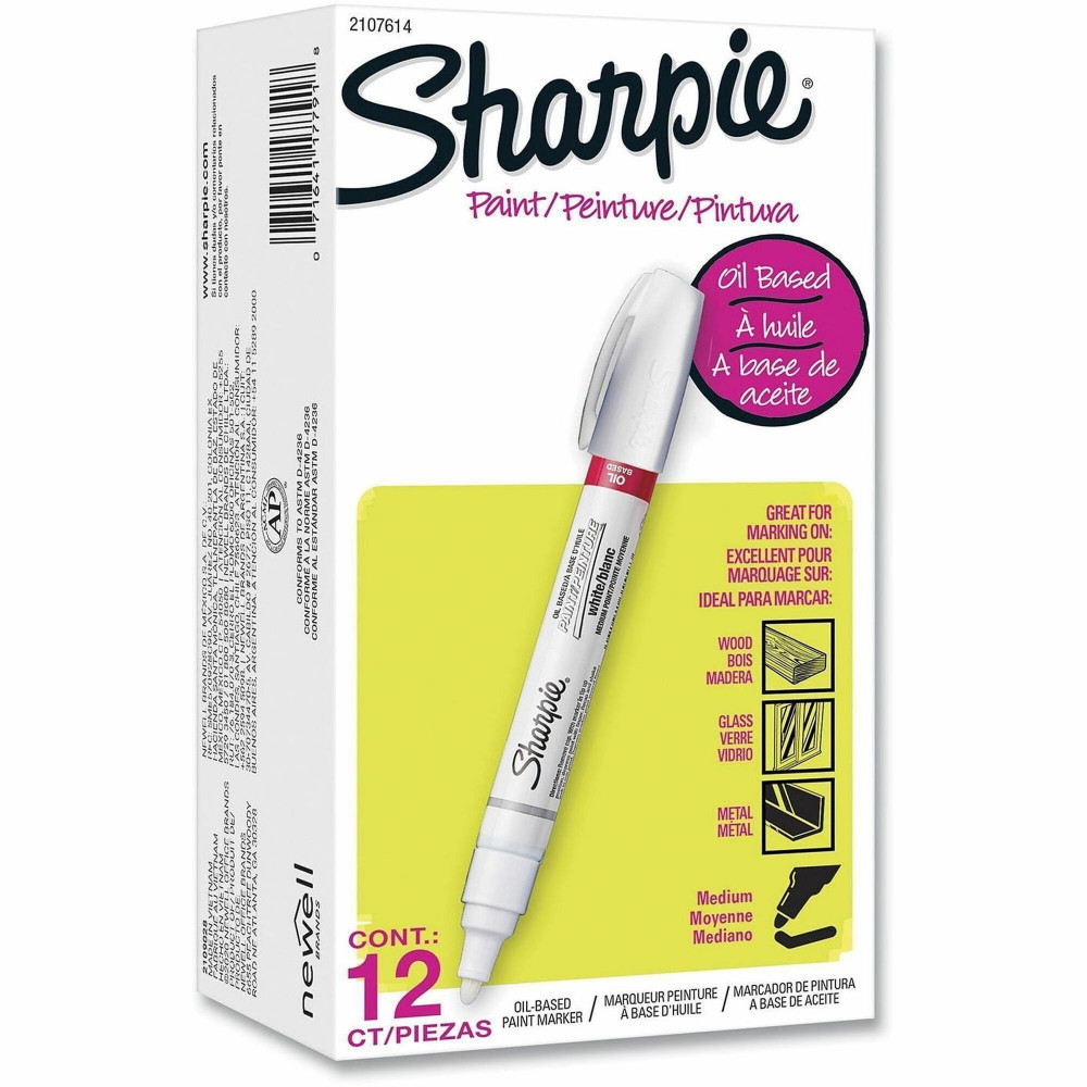 Sharpie Oil-based Paint Markers - Medium Marker Point - White Ink