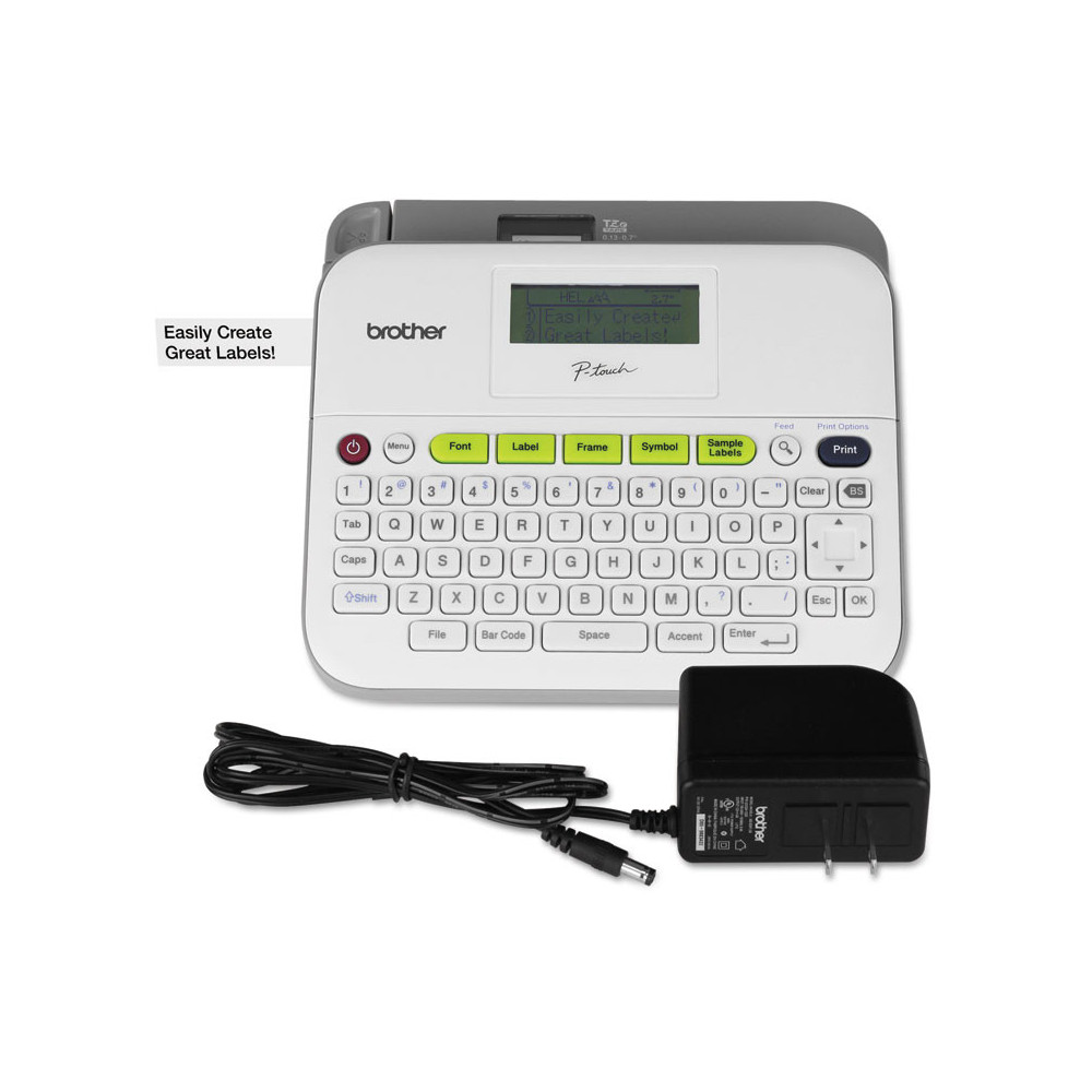 PTD400AD Versatile, EasytoUse Label Maker with AC Adapter, 5 Lin...