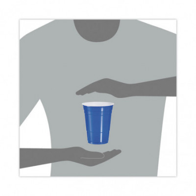 SOLO CUPS Plastic Party Cold Cups 16oz Blue 50/Bag 20 Bags/Carton