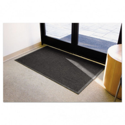 Crown-Tred Indoor/Outdoor Scraper Mat, Rubber, 43.75 x 66.75, Black